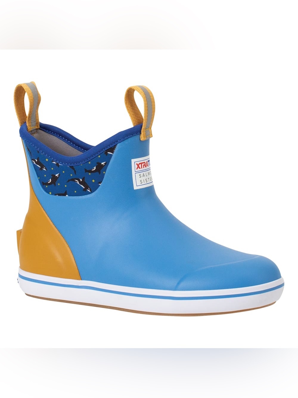 Xtratuf® Salmon kids Ankle Deck Boot - size 4 Light Blue